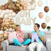 Brown Balloon Arch Garland Kit,Boho Baby Shower Decorations with Oh Baby Balloon Banner Tan Neutral Beige Gold Balloons for Girl Boy Girl Teddy Bear Baby Shower Birthday Party Supplies