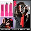ZHISHUDL 3PCS White Black Red Body Face Paint Eye Black Stick Professional Football Baseball Softball Matte Lipstick Face Painting Kit for Halloween Costume Clown Makeup