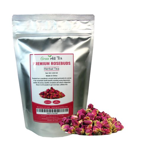 Greenhilltea Premium Dried Rose Buds Rosebud Flower Herb Loose Leaf Tea Fragrant Natural Healthy ...