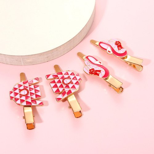 4PCS Kentucky Derby Hair Clips for Women Derby Riding Suit Horse Horseshoe Hairpins Kentucky Derby Hair Accessories Outfits Horse Racing Derby Fan Gifts (4PCS Pink)