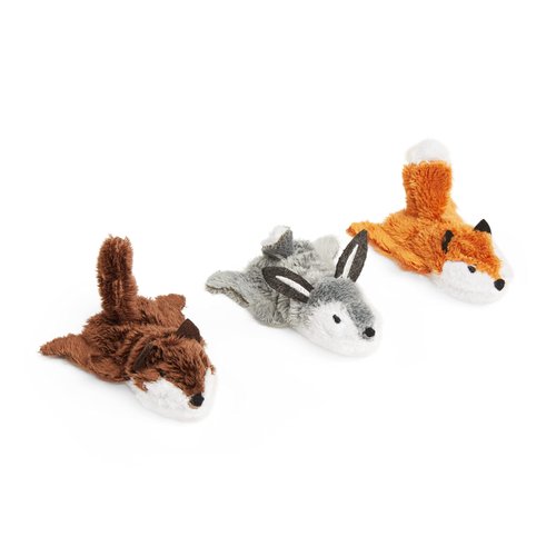 Leaps & Bounds Wildlife Flatties Cat Toy Pack of 3