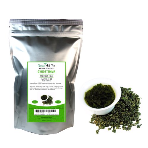 Green Hill Tea Jiaogulan Loose Leaf Tea - Caffeine-Free Ginseng Variety - Pure Gynostemma Herbal ...
