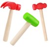 Waenerec 3pcs Wooden Mallet Toy Hammer Simulation Wooden Hammers Small Plastic Toddler Fake Hammer Portable Maintenance Kids Tools Toys Pretend Play for Boys Girls