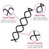 Spiral Hair Pin Spin Pins Non-Scratch Round Tips Spiral Hair Clip Spin Clip Bun Stick Pick for DIY Hair Style 50 Pack (Black)