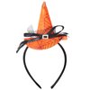 Gaduupa Halloween Headband Witch Hat Headband Mini Witch Hat Spider Web Hair Hoop Halloween Hair Accessory for Women (Style A)