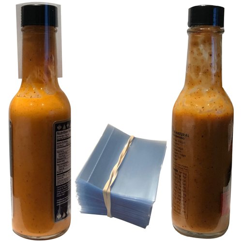 Clear Perforated Shrink Bands for Hot Sauce Bottles and Woozy Bottles [3/4" - 1" Diameter] (100 Pack)