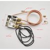 MENSI Propane Gas Fireplaces Fire Pits DIY Safety Replacement Part Pilot Burner Assembly for Propane Igniter Kit M8x1 Thermocoupler with OD 4mm Copper Tube Connection