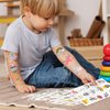 EMOEM Metallic + Glow Kids Tattoos Temporary, Waterproof Tattoo Stickers for Boys and Girls, Metallic Glitter Glow Party Favors Goodie Bag Stuffers (Unicorns)