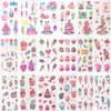 18 Sheets of Dessert Temporary Tattoos Cartoon Rainbow Ice Cream Lollies Cookie Cake Heart Tattoo Stickers for Girls Boys Kids Adults – Great for Birthday Party Sweet Summer Party Supplies