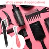 Giantree 2/4 Pcs Hair Brush Cleaning Tool, Comb Cleaner Brush Remove Hair Brush Cleaner Rake Mini Hair Brush Remover for Removing Hair Dust Home and Salon Use (Plastic Handle Rake)(2pcs)