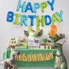 TONIFUL Blue Green Happy Birthday Balloons Banner 16 Inch Mylar Foil Letters Birthday Sign Bunting Reusable for Girls Boys Kids & Adults Birthday Decorations and Party Supplies