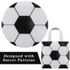 MIMIND 24 Pieces Soccer Non-Woven Party Favor Bags with Handles 7.8 x 7.8 Inch Soccer Party Favor Bags Goodie Treat Candy Bags for Sports Theme Party Baby Shower Birthday