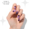 ADORA COUTURE Semi Cured Gel Nail Strips Fall | 30pcs Uv Gel Nail Stickers with Uv Light | Purple Gradient Ombre Glitter Nail Stickers | Fall Nail Art Gel Stickers for Nails Uv Light (The Vintage)