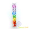 Bescon Colorful Unicorns Rainbow Sparkled Polyhedral D&D Dice Set of 7 RPG Role Playing Game Dice 7pcs Set