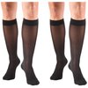 Truform Compression 20-30 mmHg Sheer Knee High Stockings Black, Small, 2 Count