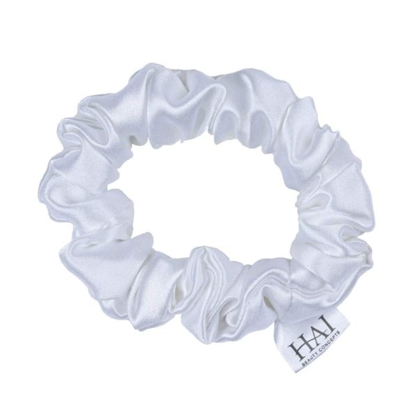LIL' SILKY by HAI - Premium Scrunchie Elastic Hair Tie (White)