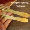 DTSFHTDAL 1 PCS Solid Brass Comb-Handmade-Carved Rose Pattern Metal Comb for Hair Barber Comb Hair Comb for Backpacking,Travel,Family for Women and Men