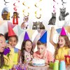 24PCS Hanging Swirl Pet Cat Birthday Party Decorations for Boys Kids Theme Birthday Party Supplies Cat Hanging Spiral Cat Decor (Pet Cat)
