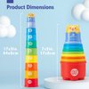 hahaland Stacking Toys for Toddlers 1-3 - Stacking Cups - Toddler Toys Age 1-2 Learning Montessori Toys for 1 Year Old Boy Birthday Gift Baby Toys 12-18 Months