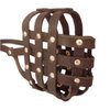 Real Leather Dog Basket Muzzle #107 Brown - Pit Bull, Amstaff (Circumference 12", Snout Length 3.5")