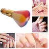 Colorful Nail Art Dust Remover Brush with Shiny Rhinestone Handle, Nail Brush Remover Cleaner for Acrylic UV Nail Gel Powder Makeup Foundation (Gold)