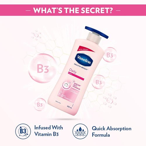Vaseline Healthy Daily Lotion | With Vitamin b3 Triple Sunscreens | Body Lotion | 400ml (13.52 Fl Oz)