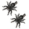 2Pcs Halloween Rhinestone Black Hair Clips for Women and Girls Black Horror Gem Crystal Gorgeous Barrette Hairpin (Spider)