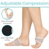 Vive Foot Arch Support Brace (Pair) - Wrap Corrector for Flat Foot, Plantar Fasciitis, Pain Relief, Fallen Arches - Compression Sleeve Strap for Feet - Gel Bands Inserts for Women & Men (Beige)