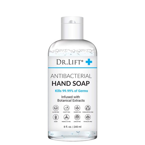 DR. LIFT Antibacterial Hand Soap, 8 oz - Gentle & Effective
