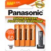 Panasonic Genuine HHR-4DPA/8BA AAA NiMH Rechargeable Batteries for DECT Cordless Phones, 8 Pack