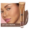 Anglicolor Contour Stick With Cushion Applicator,Liquid Contour Wand,Cream Contour Smooth,Bronzer Stick Lightweight Liquid Bronzer For Face (03)