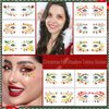 20pcs /10 Pairs Eye shadow Tattoo Sticker Temporary Eye Tattoo Makeup Transfer Stickers Eyeliner Eyeshadow Sticker Snowflake Christmas Tree Snowman for Women Christmas Masquerade Party