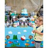 Nefelibata Gone Fishing Tablecloths Fishing Birthday Decorations Waterproof Table Cover Little Fisherman Party Supplies Baby Shower Decor for Boy Plastic Set of 3/42" x 88"
