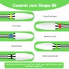 Gjinxi Ceramic Nail Drill Bits Set 5 Pcs Professional Corn Shape Ceramic Bits 3/32'' Acrylic Nail File Gel Removal Rotary Tool for Manicure Pedicure Cuticle Gel Nail Polishing(2.35mm)