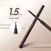 CARSLAN Gel Eyeliner Pencil, Waterproof & Smudgeproof 12H Longwear Retractable Eye Liner with Ultra-Fine Tip Eye Makeup for Women, 02 Natural Brown