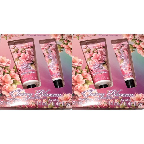Cristal Waters Hand Cream & Lip Gloss - Cherry Blossom 30ml/1fl oz (Set of 2 Pack)