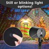 Christmas Laser Light Projector Red and Green Star Laser Lights Show with Timer for Outdoor Decorations Waterproof Landscape Lighting for Christmas and Holidays