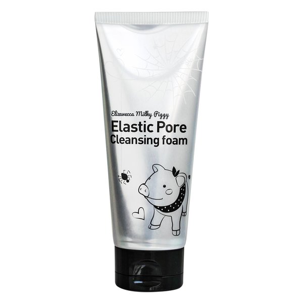 Elizavecca Milky Piggy Elastic Pore Charcoal 5% Cleansing Foam 120ml | black mask face pack | charcoal cleansing | wash off face wash | Not Tested on Animals, No Parabens