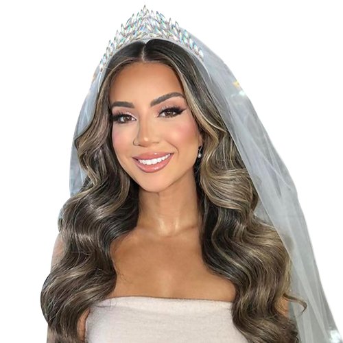 SAWINDA Sliver Rhinestone Headband Colorful Swallowtail Crystal Tiara Alloy Hair Crown Head Piece for Women Girls Sparkly Diamond Hair Accessories for Wedding Prom