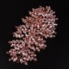 JWICOS Crystal Bride Wedding Hair Comg Bridal Hair Comb Hair Clip Flower Wedding Hair Accessories for Women and Girls (Rose Gold)