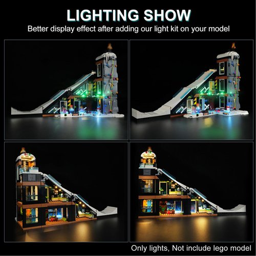 DALDED LED Lighting Kit for Lego City Ski and Climbing Center, LED Light Compatible with Lego 60366 Building Block Models (Not Include Lego Set)