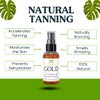 Isabella's Clearly GOLD, Natural Indoor and Outdoor Tanning Oil with Bronzer | Moisturizing Sun Tan Accelerator for a Healthy Bronze Glow with Carrot Seed Oil | Made in USA