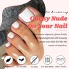 LuckForever 168pc Press on Toenails Women Fake Toe Nails with Glue Adhesive Tabs, White Fake Toenails Press on Nails Toe Acrylic Nail Tips Short Square False Toenails Artificial Toe Nails Press ons