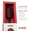 Kent CSMM Classic Shine Medium Oval Cushion Straightening Brush - Natural Black Boar Bristle Hair Brush with Nylon Quills - Shine Hair Brush and Scalp Scrubber for Shoulder to Mid Length Hair