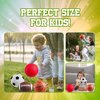 Bedwina Sports Balls for Kids & Toddlers - (Pack of 4) 5-inch Sports Balls Set Includes Football, Small Soccer Ball, Basketball, and Playground Balls, Fun Indoors & Outdoor Toys (Hand Pump Included)