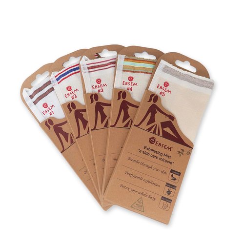 EBSEM Turkish Bath Hamam Hammam Spa Exfoliator Peeling 5 Different Gloves Kese Mitt Heel Foot File Exfoliating Gloves