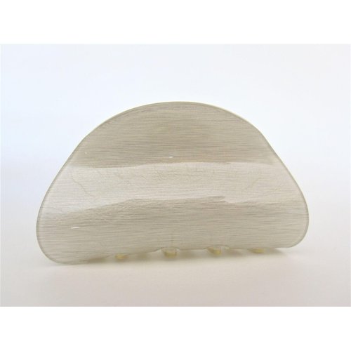 Glossy lite gray hair claw clip