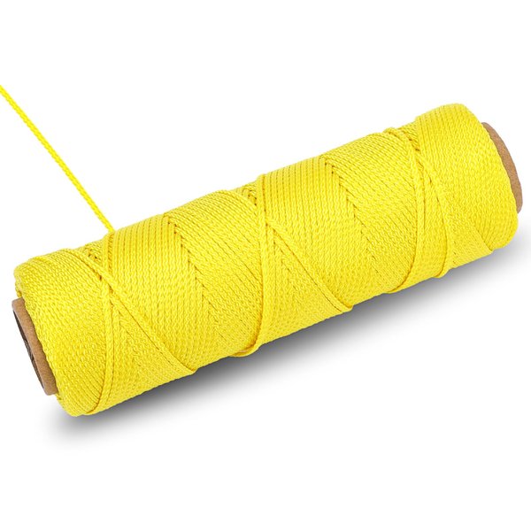 Mason String Line 500 Feet #18 Braided Nylon String Line Braided Mason Line Nylon Twine String for Gardening or Masonry Tools Construction String for A String Level