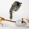 Cat Toys APP Bluetooth Smart Cat Mouse Toys Electronic Interactive Hunting Cat Toy for Indoor Mice Toys Automatic Moving Remote Control Cat Toy Exercise Cat for Bored Indoor USB Rechargeable（Gray）