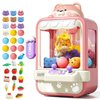 Jovow Claw Machine for Kids, Mini Vending Machine with Music, Prize Dispenser Toys for Girls and Boys, Electronic Claw Game Machine for Party Birthdays, Includes 35 Mini Toys (Small)